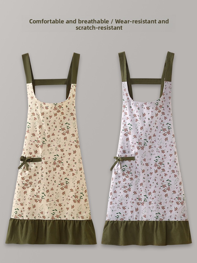 Home Cooking Online - Home Use Kitchen Apron Cotton Linen