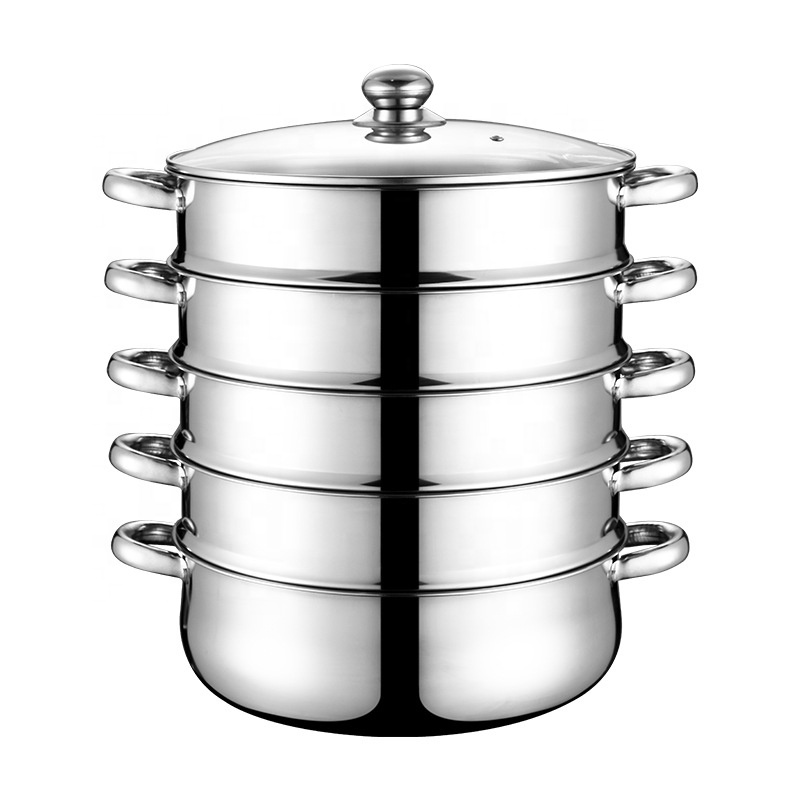 Home Cooking Utensils - 28-40CM Stainless Steel Steam Pot Food
