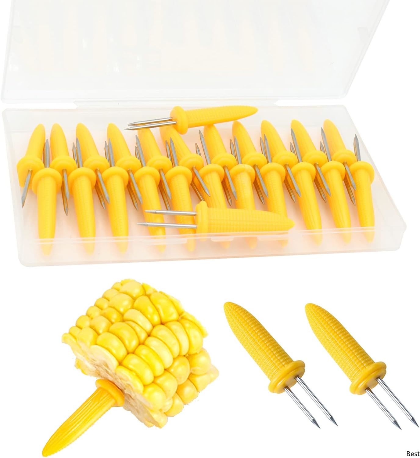 Home Cooking On - 24 Pack Stainless Steel Corn Holders