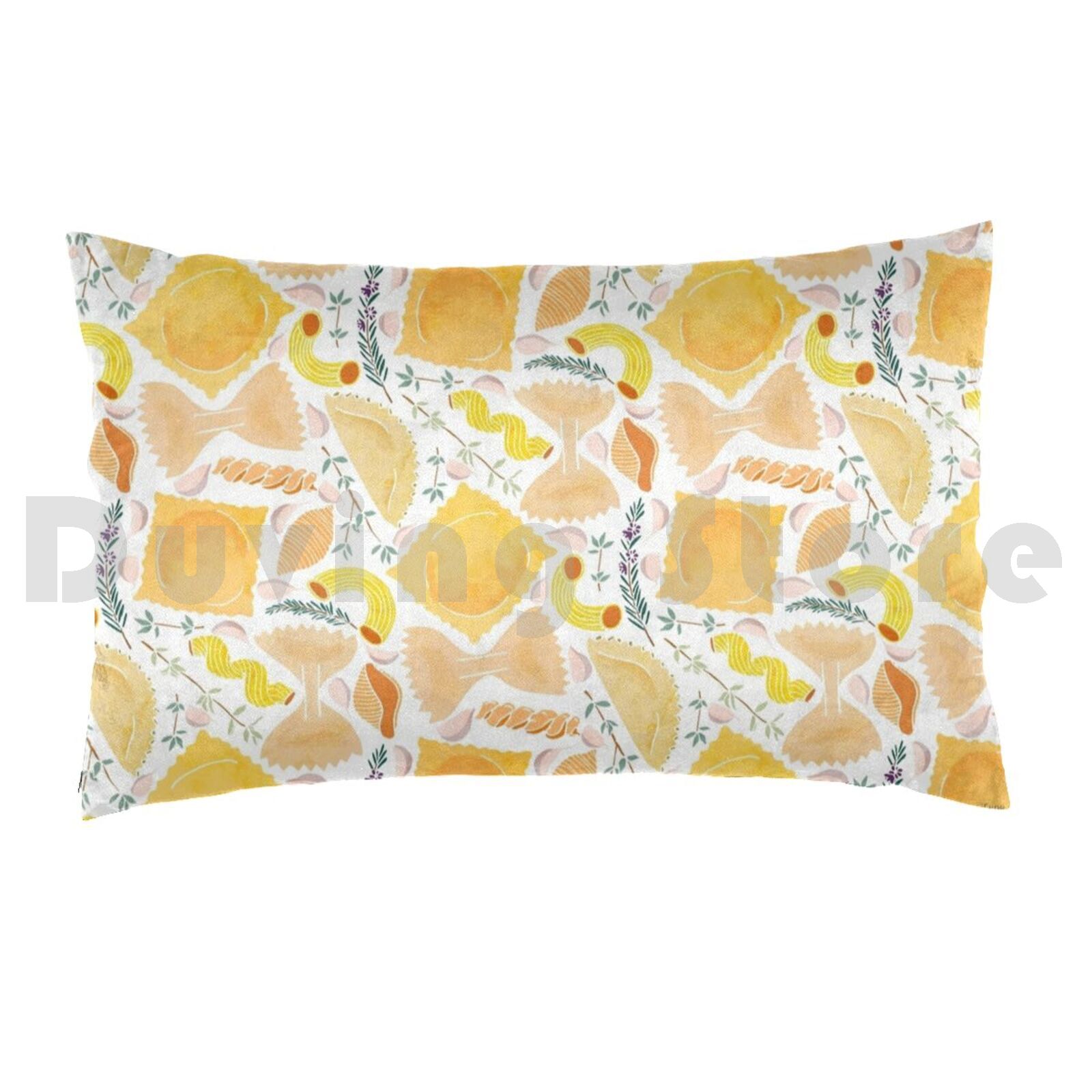 Pasta Pattern On White Pillow  - Home Cooking On avaliação e preço