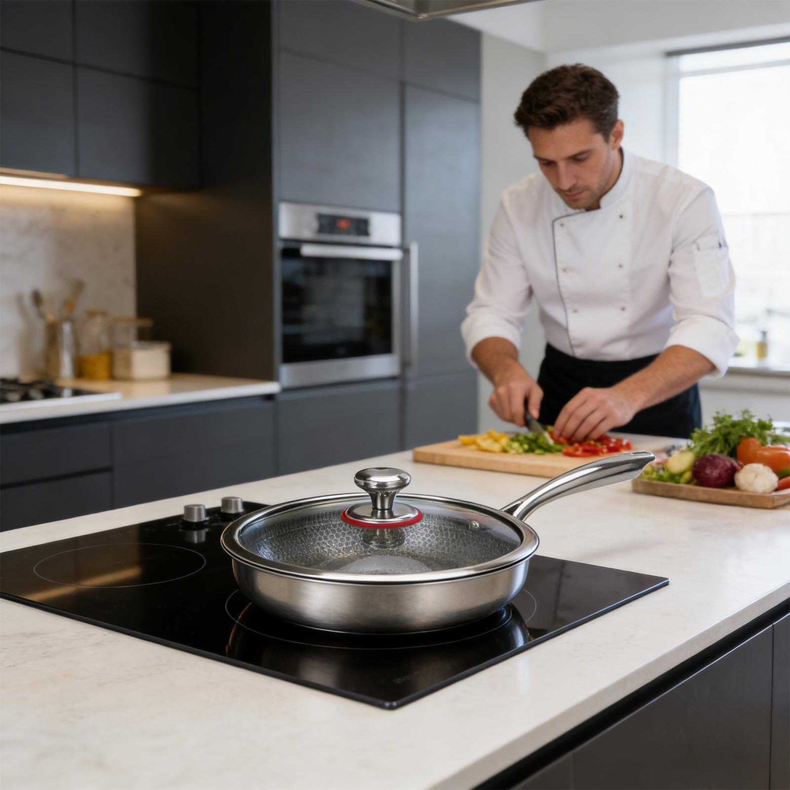 Titanium Cooking Pan Non-Stick - Home Cooking Meal avaliação e preço