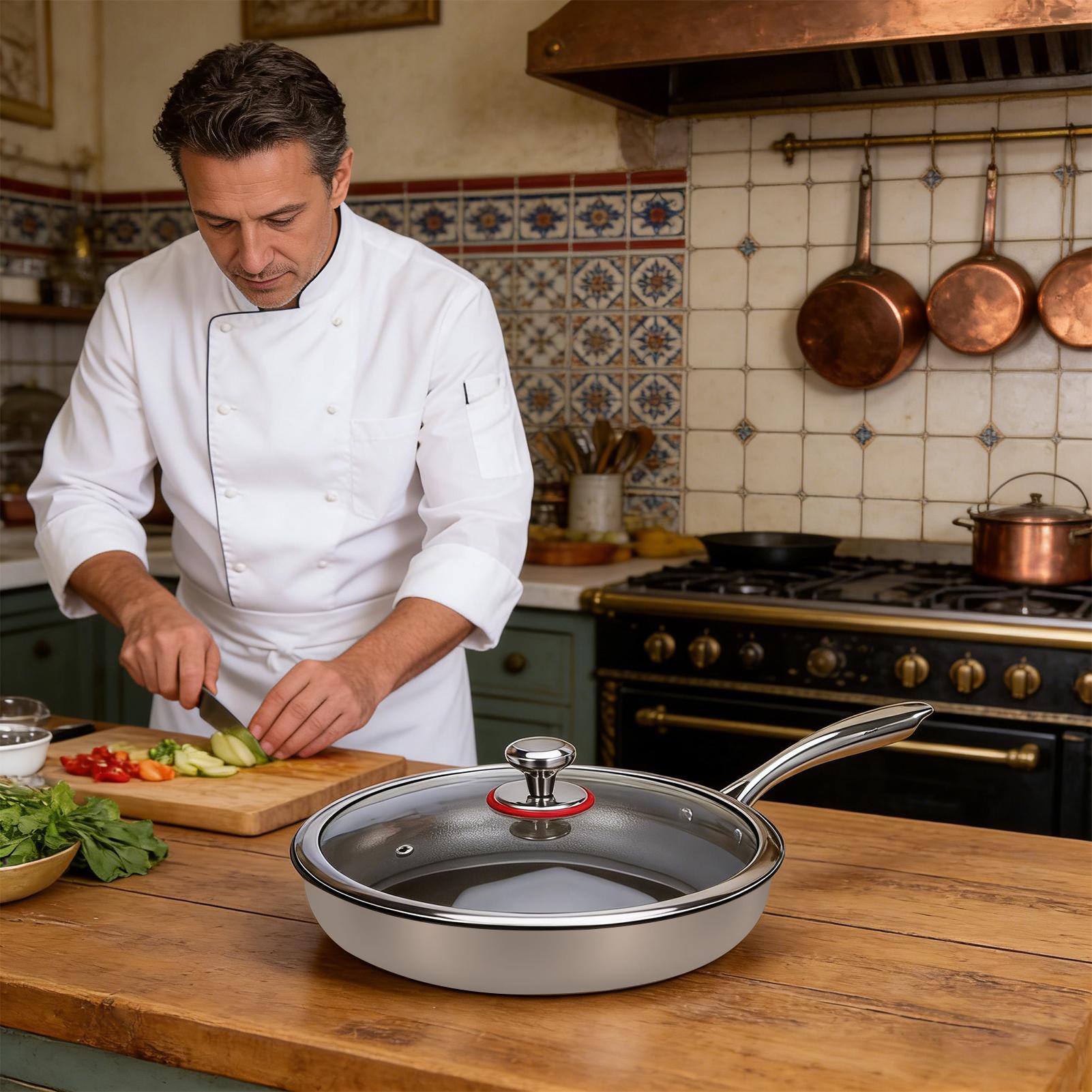 Titanium Cooking Pan Non-Stick - Home Cooking Meal avaliação e preço