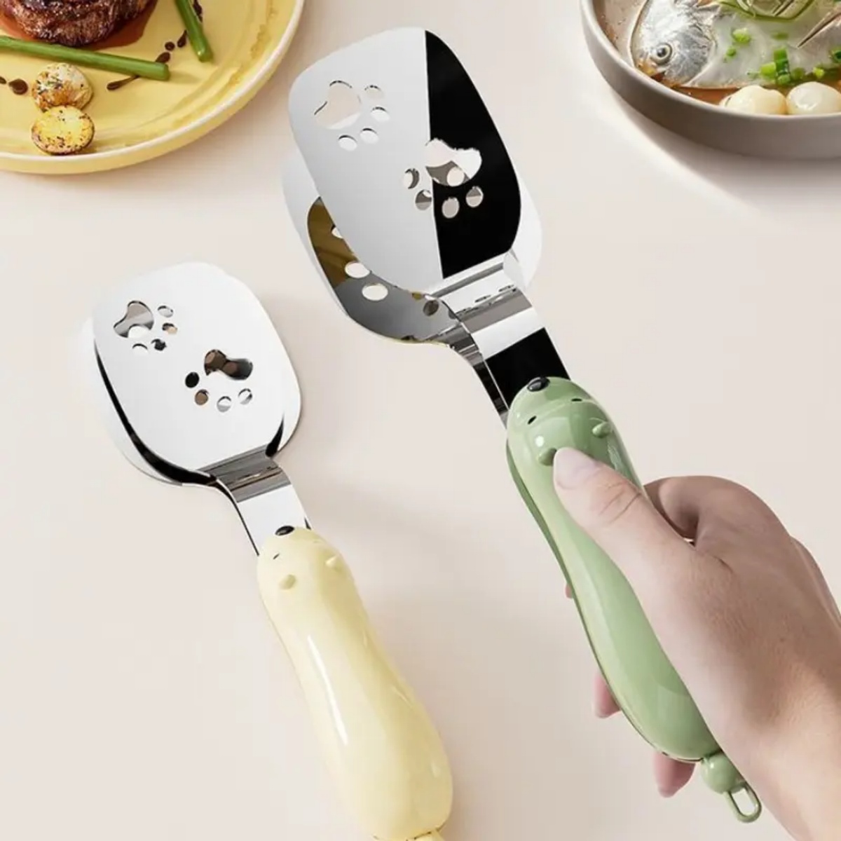 1/2pcs Bear Fish Tongs Flipper - Home Cooking Utensils avaliação e preço