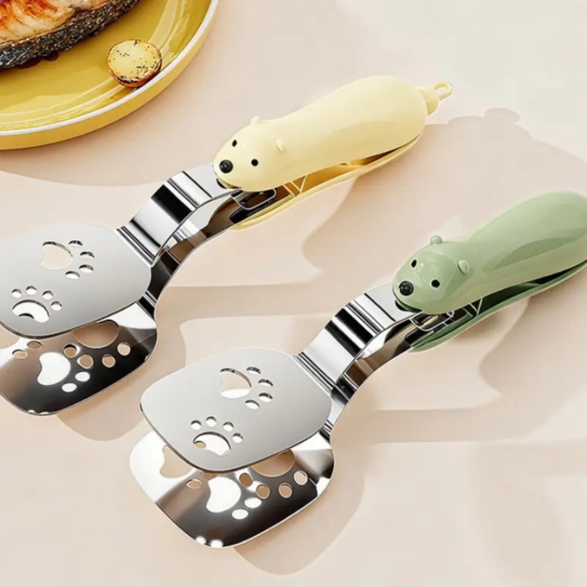 1/2pcs Bear Fish Tongs Flipper - Home Cooking Utensils avaliação e preço
