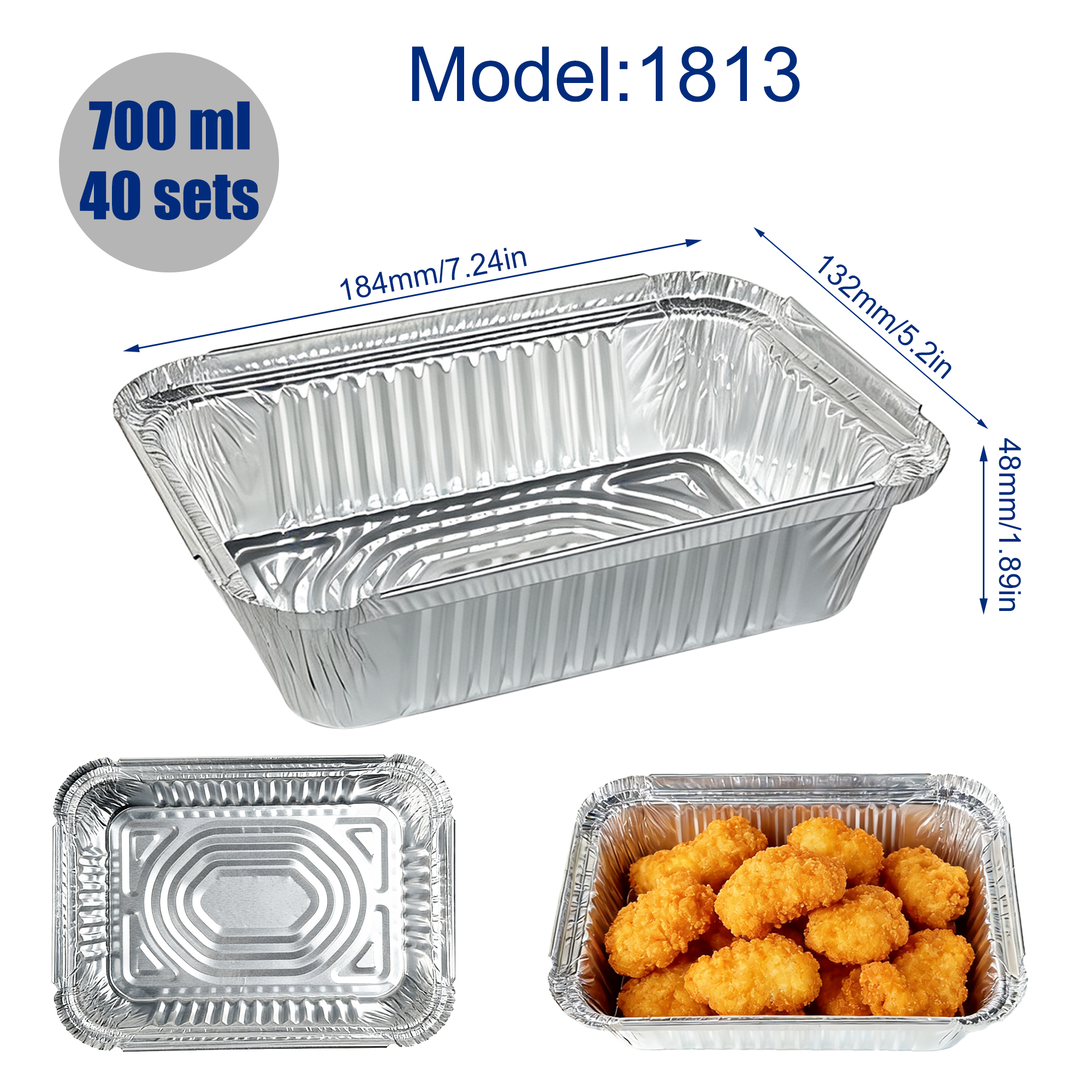 40 Containers + 40 Lids, Silve - Home Cooking Meal avaliação e preço