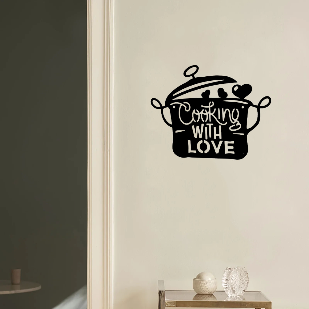 Black Metal Kitchen Pot Sign C - Home Cooking Utensils avaliação e preço