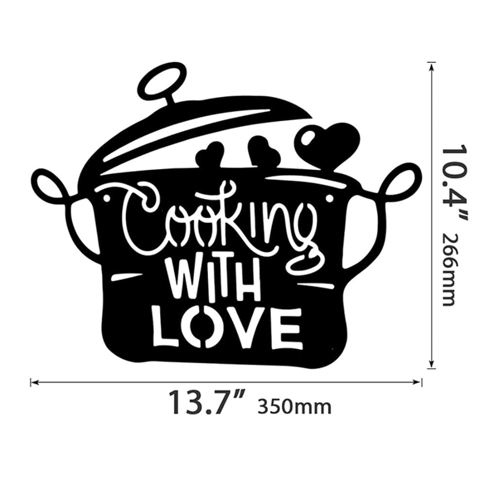 Black Metal Kitchen Pot Sign C - Home Cooking Utensils avaliação e preço