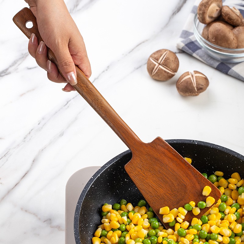 1PC-Wooden spatula for non-sti - Home Cooking Utensils avaliação e preço