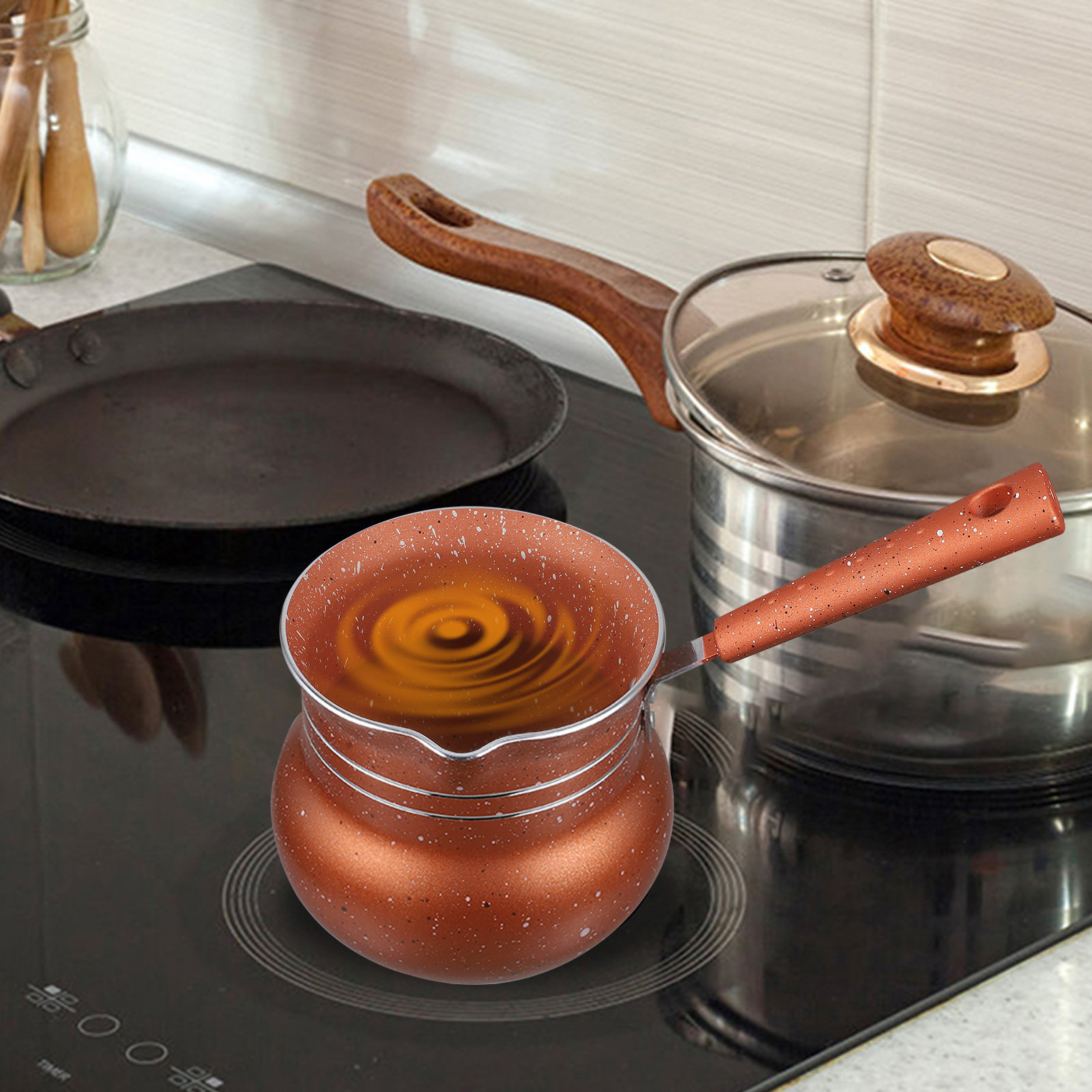 Milk Pot Nonstick Saucepan Kit - Home Cooking Utensils avaliação e preço