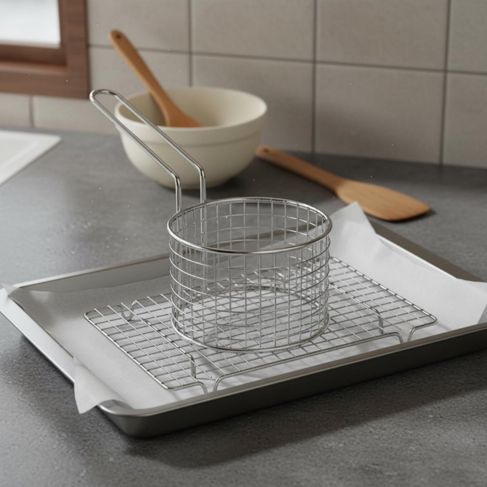 Stainless Steel Chip Basket Ea - Home Cooking Utensils avaliação e preço