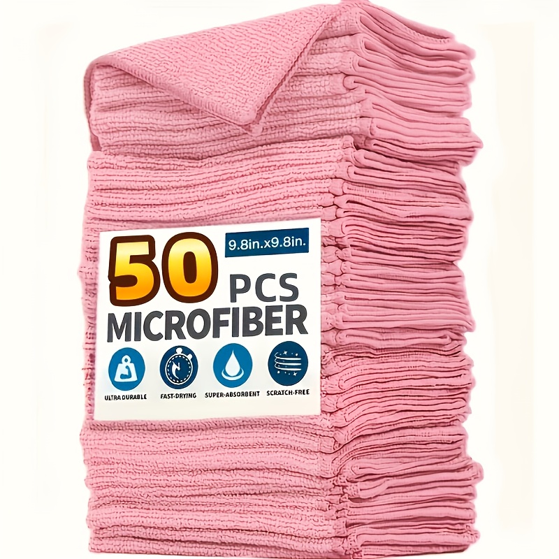 1-50Pcs Light Pink Microfiber  - Home Cooking Utensils avaliação e preço