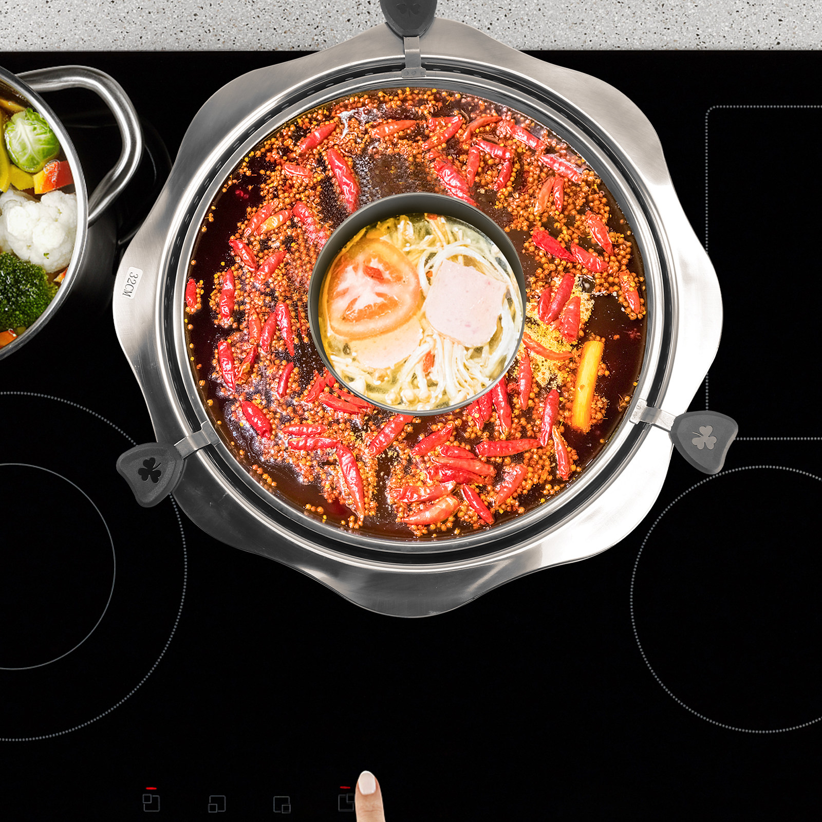 Rotating Hot Pot Stainless Ste - Home Cooking Utensils avaliação e preço