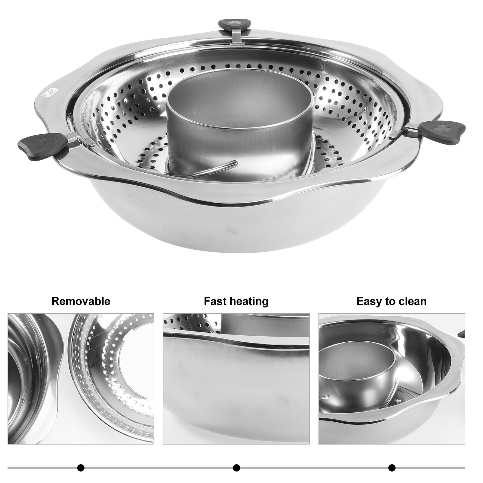 Rotating Hot Pot Stainless Ste - Home Cooking Utensils avaliação e preço