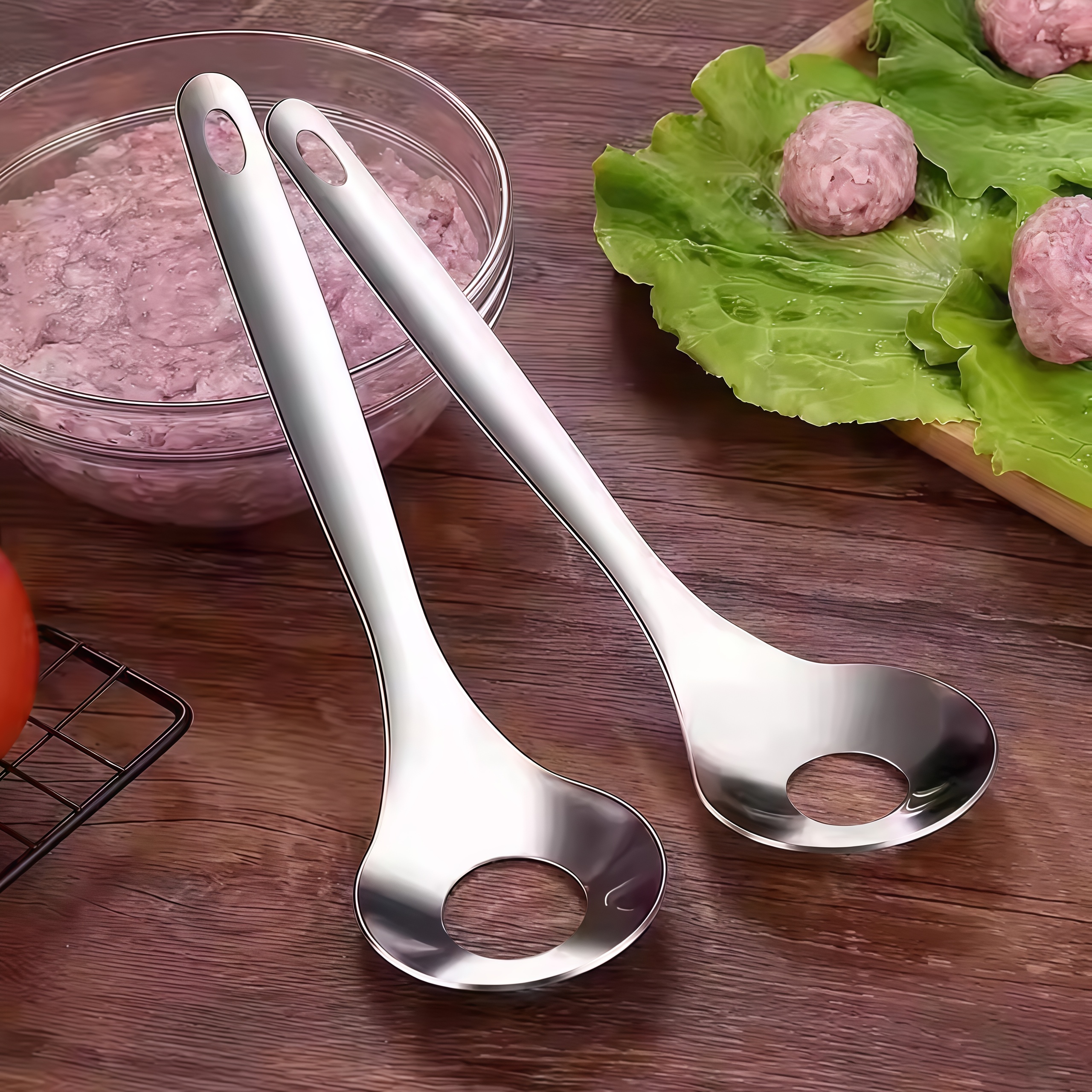 Stainless Steel Meatball Spoon - Home Cooking Utensils avaliação e preço